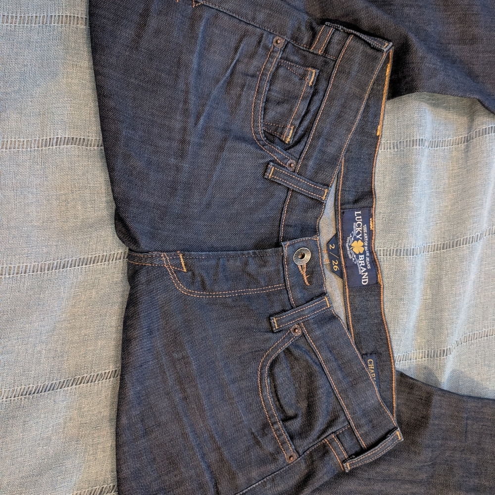 Lucky Brand Charlie Skinny Jeans High Rise Dark Wash 2/26